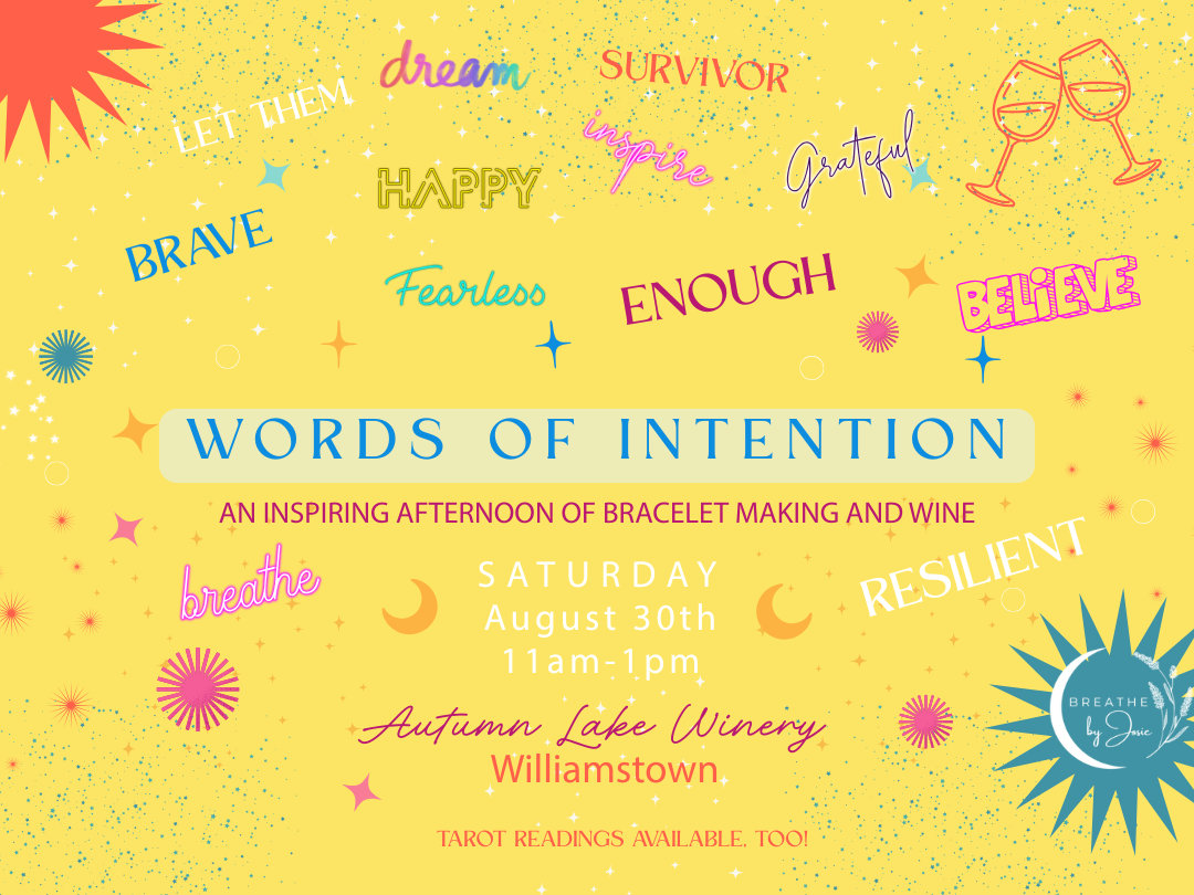 8/30/25 - Afternoon at the Winery - 'Words of Intention' Bracelet Making Workshop + Tarot Readings @ Autumn Lake Winery, Williamstown