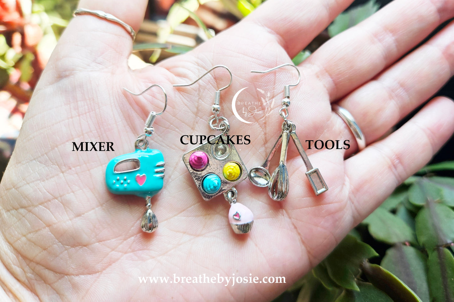 Cupcakes + Mixer + Baking Tools Mismatched Earrings