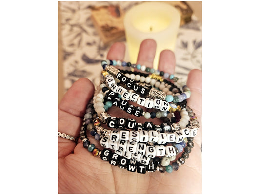 Custom Alphabet Letter Word Bracelet