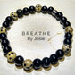 Black Tourmaline & Dalmatian Jasper 8” Mens Bracelet