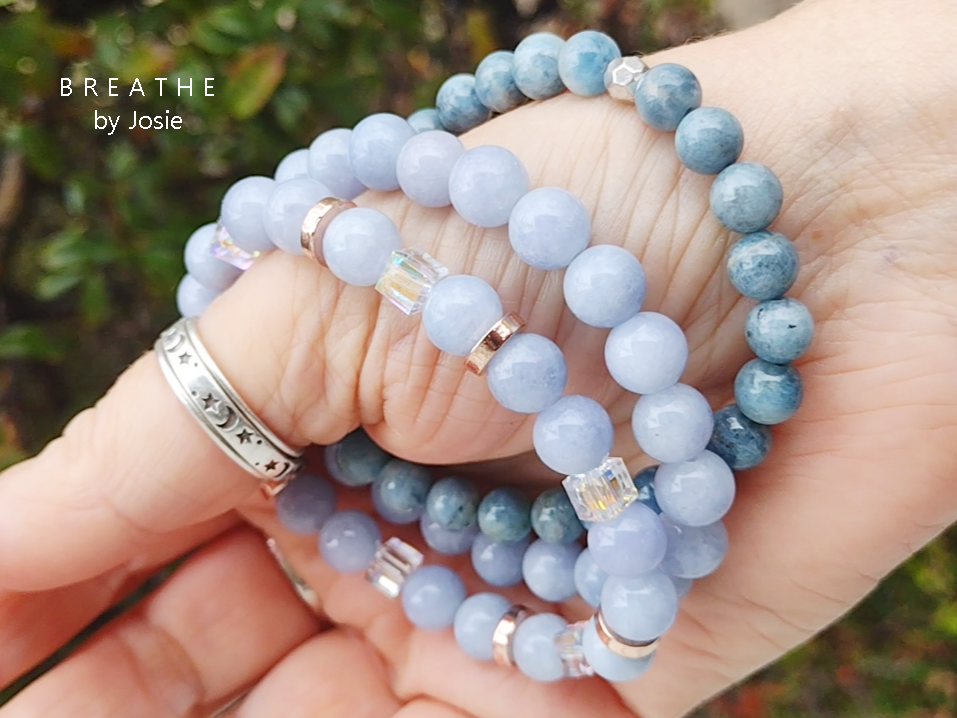 Aquamarine March Birthstone Genuine Gemstone Bracelet