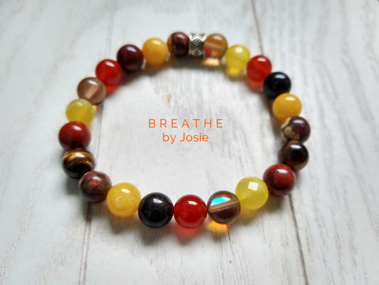 Colors of Fall Mixed Genuine Natural Gemstone Bracelet