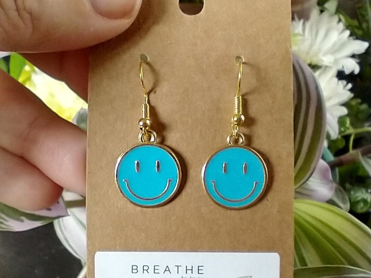 Smiley Face Dangle Earrings