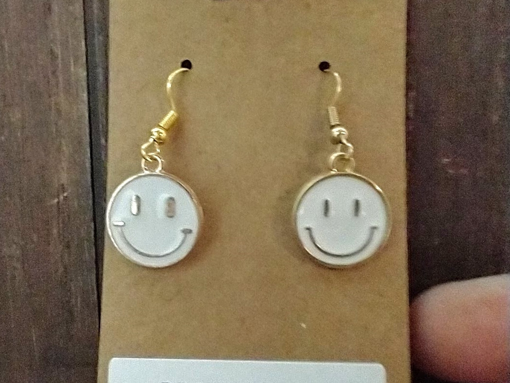 Smiley Face Dangle Earrings