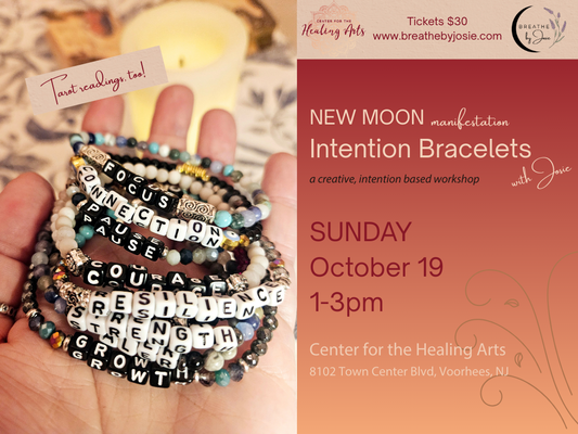 Sun 10/19/25 - New Moon Manifestation Bracelet Workshop @ Center for the Healing Arts, Voorhees