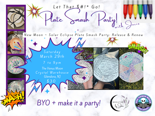 Sat 1/3/2026 - Let That $#!* Go! Plate Smash Party @ The Venus Moon Crystal Warehouse