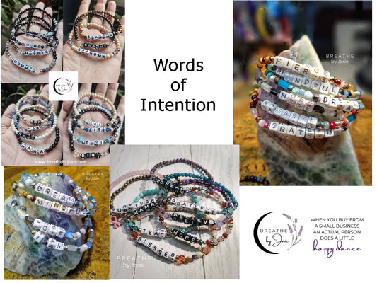 Custom 'Words of Intention' Alphabet Bracelet