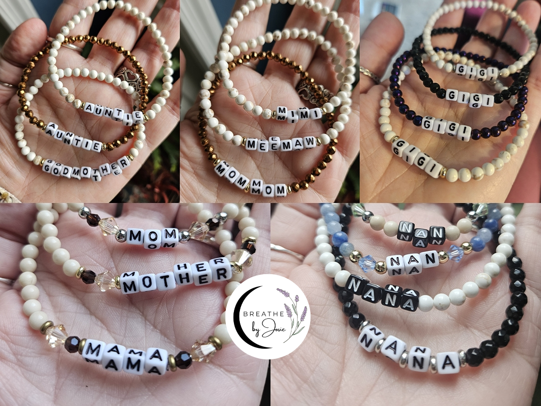 Custom Alphabet Letter Word Bracelet
