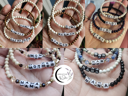 Custom Alphabet Letter Word Bracelet