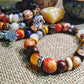 Chunky Wood & Floral Mixed Mala Bracelet