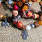 Chunky Wood & Floral Mixed Mala Bracelet