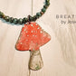Mushroom Green Sesame Jasper Gemstone Necklace