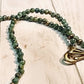 Mushroom Green Sesame Jasper Gemstone Necklace