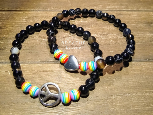 Rainbow LGBT+ Pride Mala Bracelet
