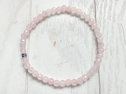 Rose Quartz Gemstone Mini Bracelet