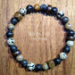 Black Mixed Gemstone 8” Mala Bracelet