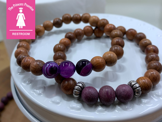 IBD Awareness Gemstone & Wood Bracelet