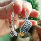 Tarot Card + Crystal Ball Mismatched Silver Dangle Earrings