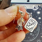 Tarot Card + Crystal Ball Mismatched Silver Dangle Earrings