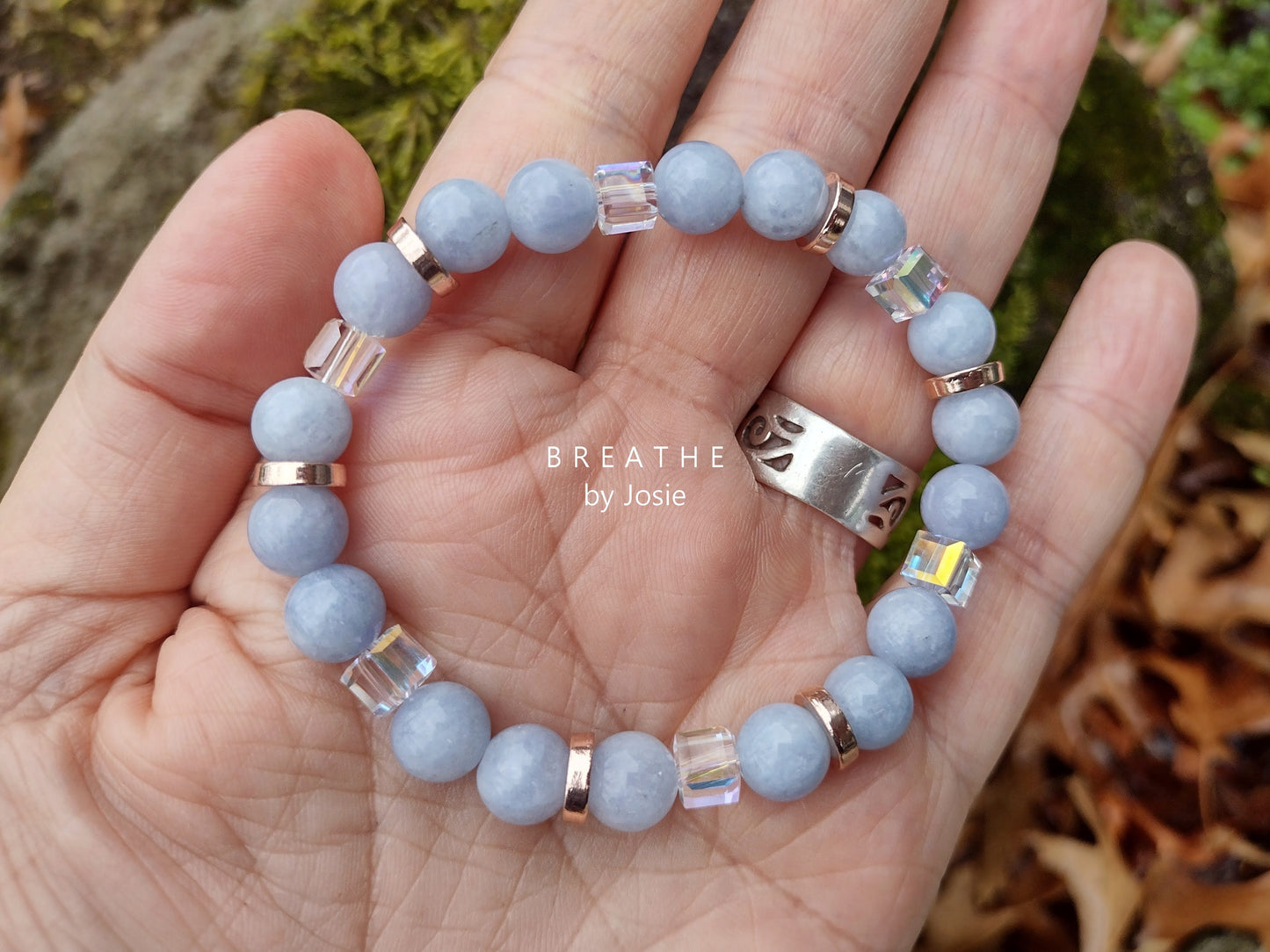 Aquamarine March Birthstone Genuine Gemstone Bracelet