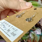Tiny Silver Crescent Moon & Star Dangle Earrings