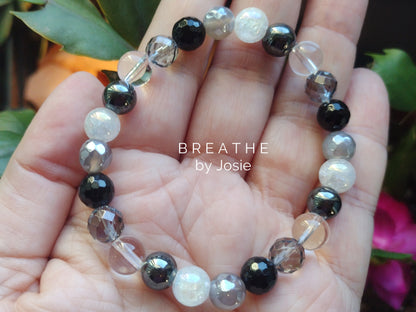 Manifest + Protect Mixed Genuine Natural Gemstone Mala Bracelet
