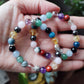 Grounded in Gratitude Mixed Genuine Natural Gemstone Mala Bracelet