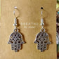 Silver Hamsa Dangle Earrings