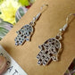 Silver Hamsa Dangle Earrings