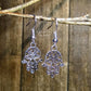 Silver Hamsa Dangle Earrings