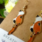 Orange Cats Dangle Earrings
