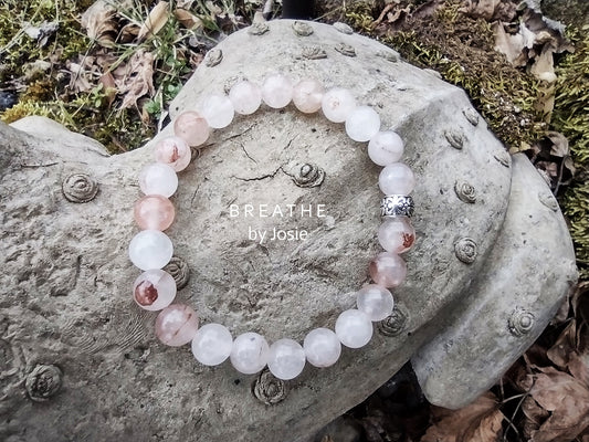 Red Hematoid Quartz Crystal Bracelet