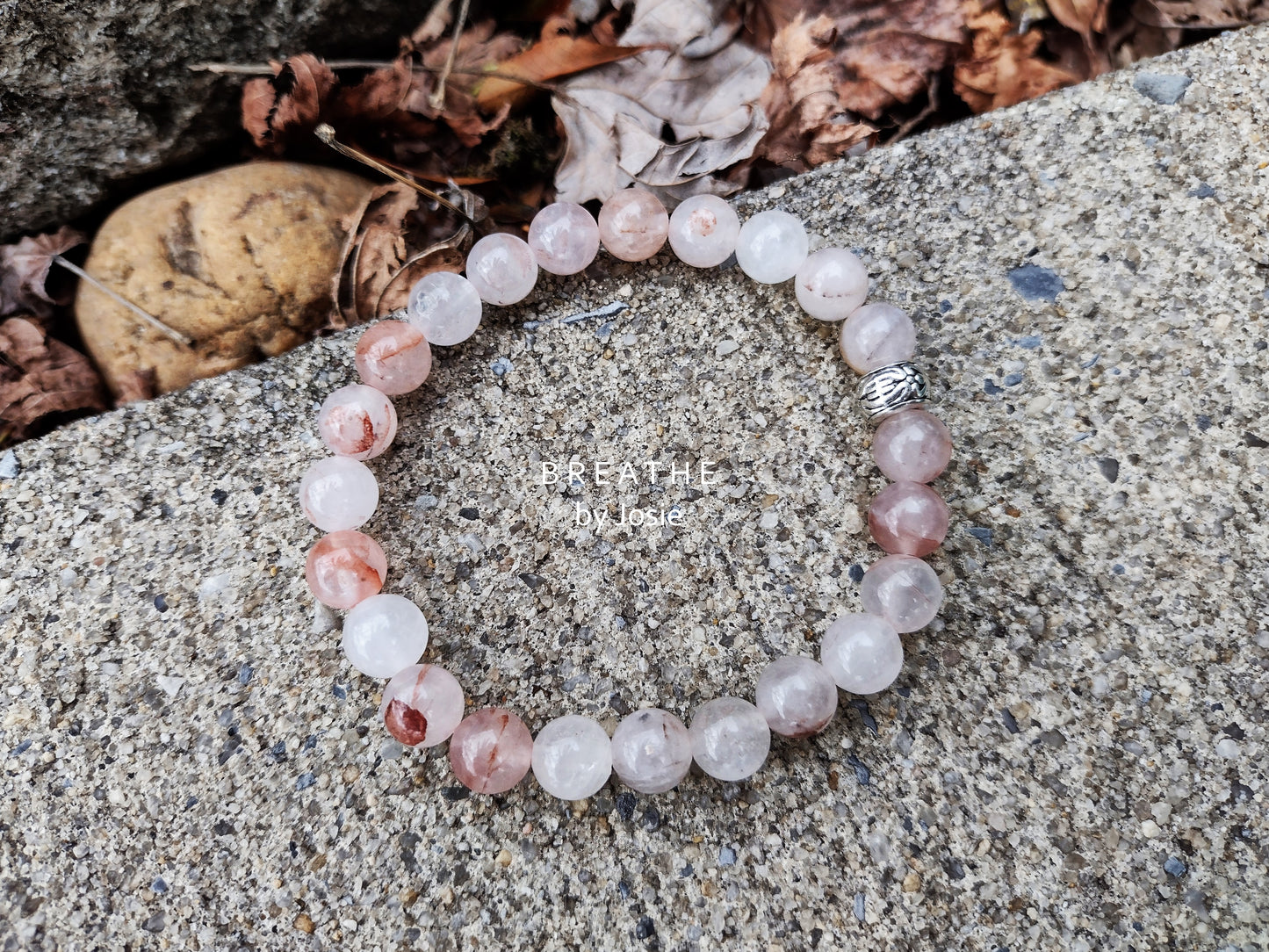 Red Hematoid Quartz Crystal Bracelet
