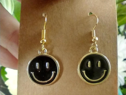 Smiley Face Dangle Earrings