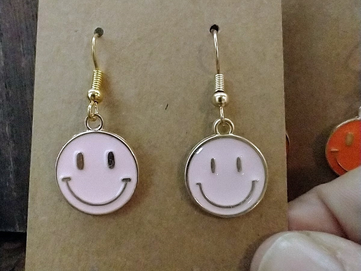 Smiley Face Dangle Earrings