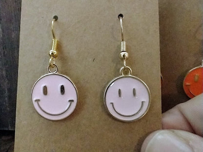 Smiley Face Dangle Earrings