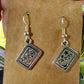 Silver Tarot Card Dangle Earrings