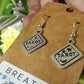Silver Tarot Card Dangle Earrings