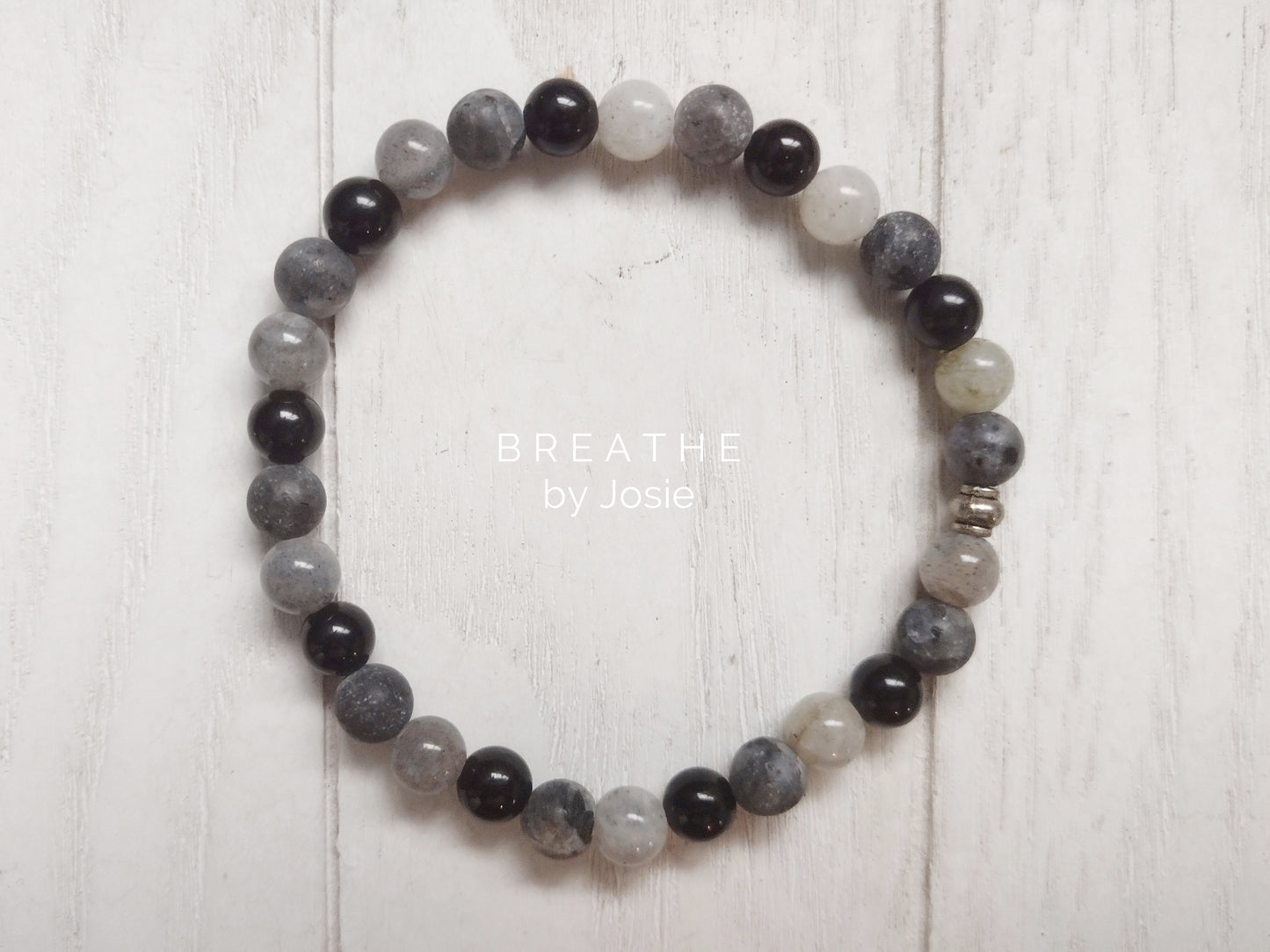 Black Tourmaline and Labradorite Mala Bracelets
