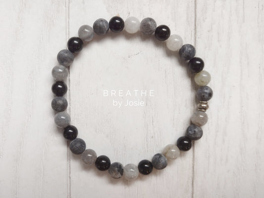 Black Tourmaline and Labradorite Bracelets