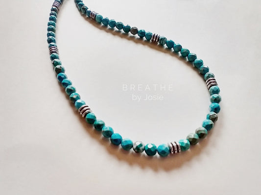 Turquoise + Silver Gemstone Necklace