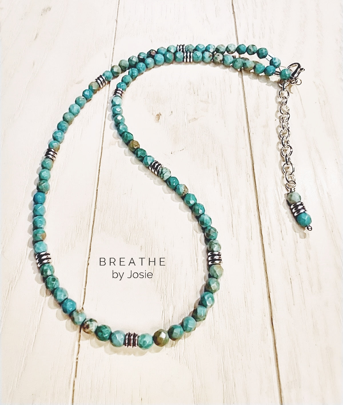 Turquoise + Silver Gemstone Necklace